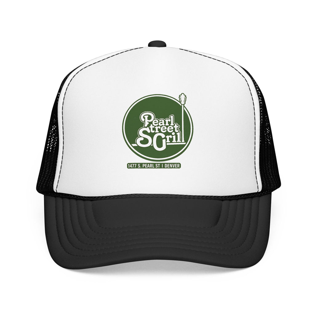 Pearl Street Grill Trucker Hat — Vintage Sailboat Foam Cap