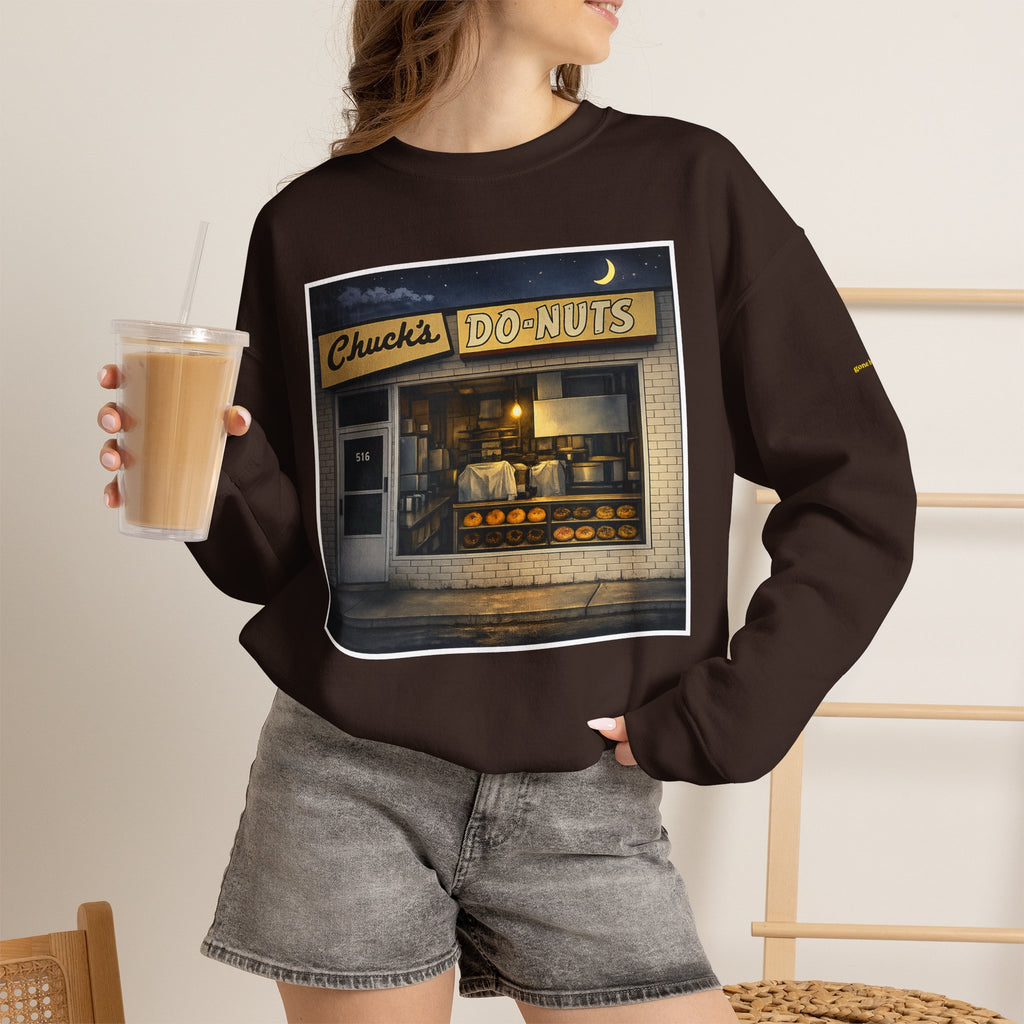 Chuck's Donuts nightscene | Native303 Sweatshirt