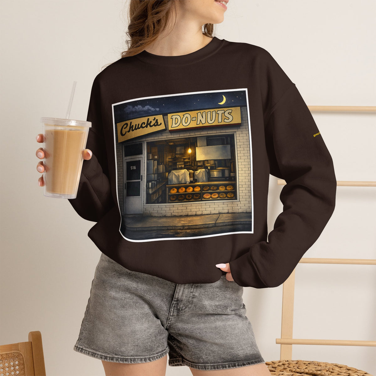 Chuck's Donuts nightscene | Native303 Sweatshirt