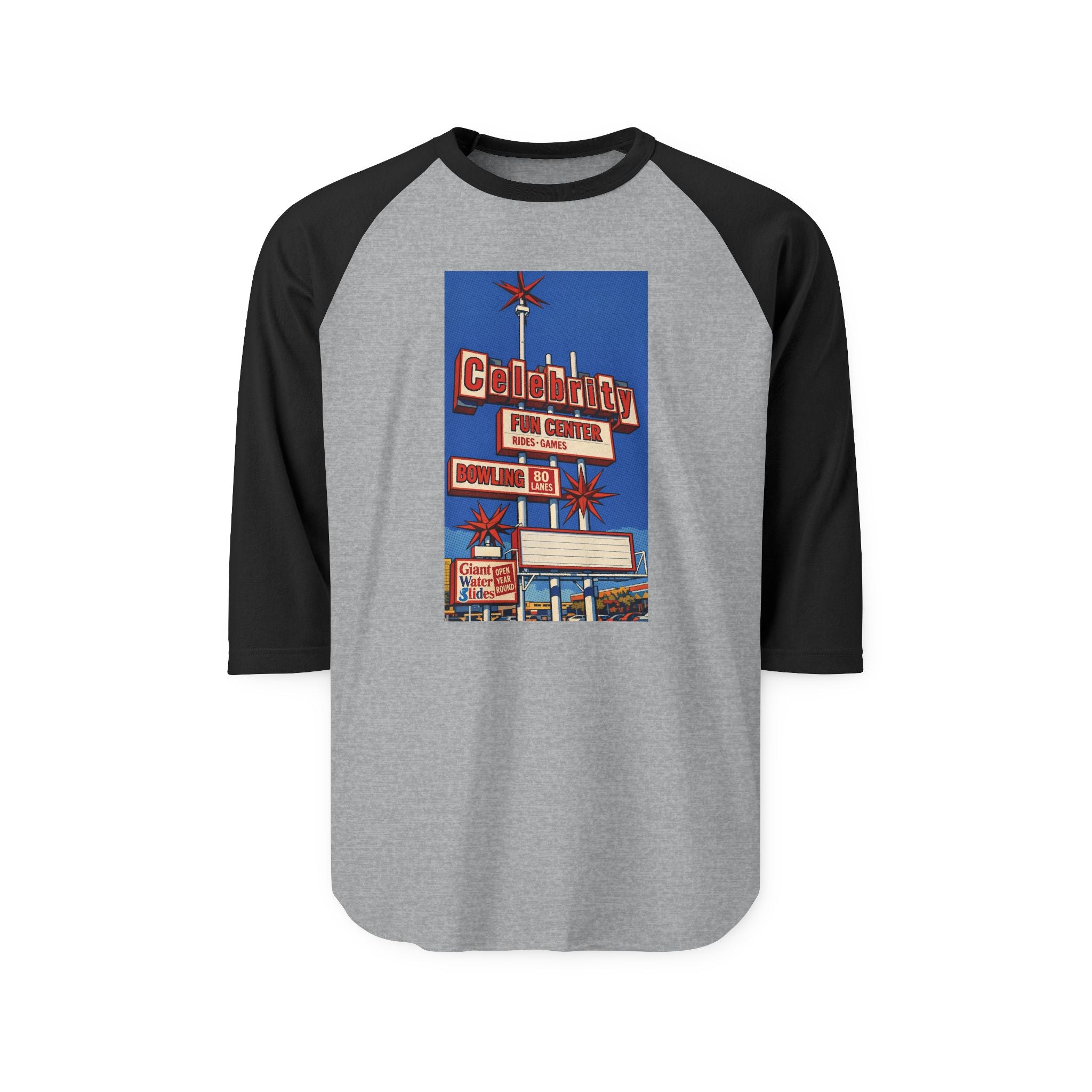 CELEBRITY FUN CENTER | Retro Baseball Tee