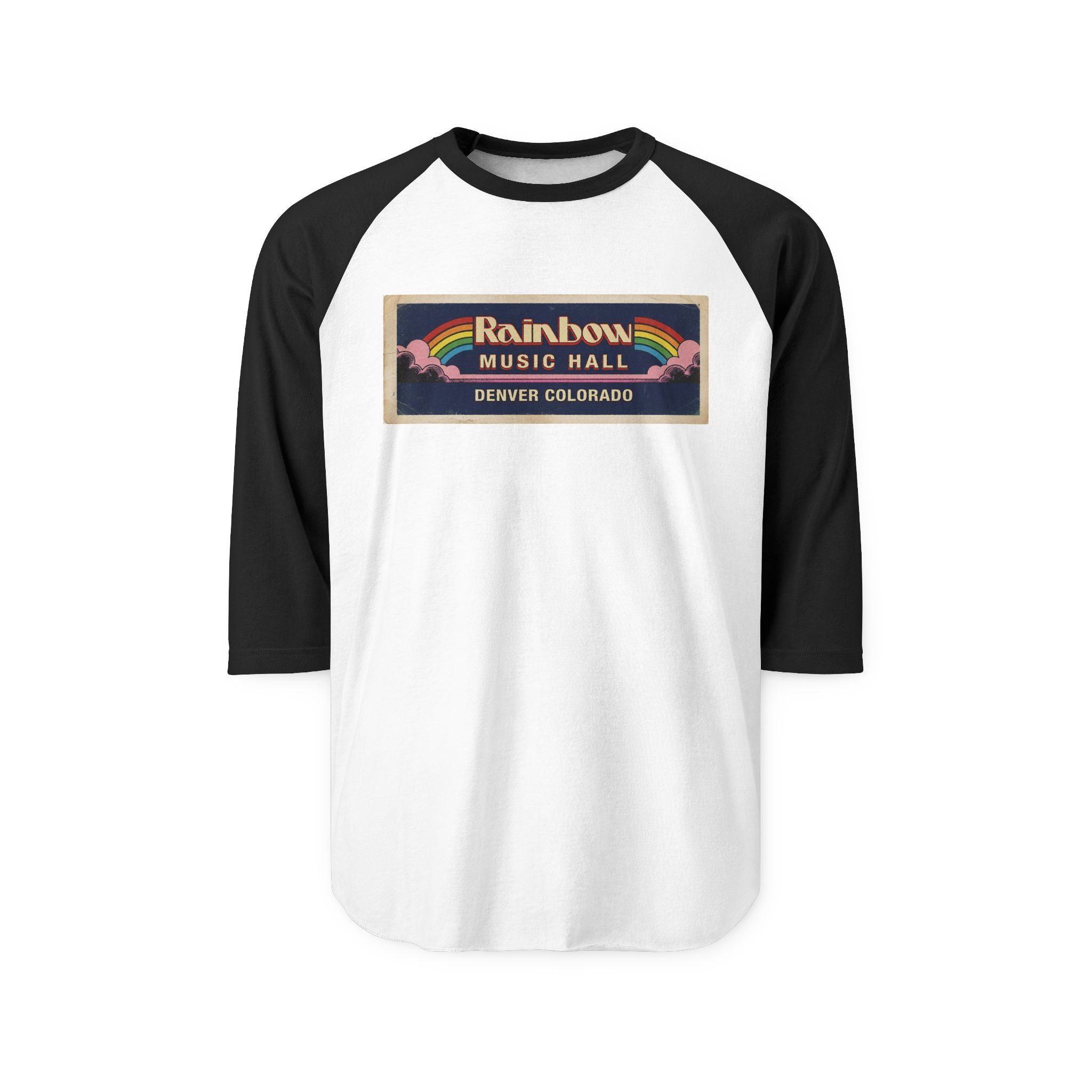 RAINBOW MUSIC HALL | Retro Baseball Tee