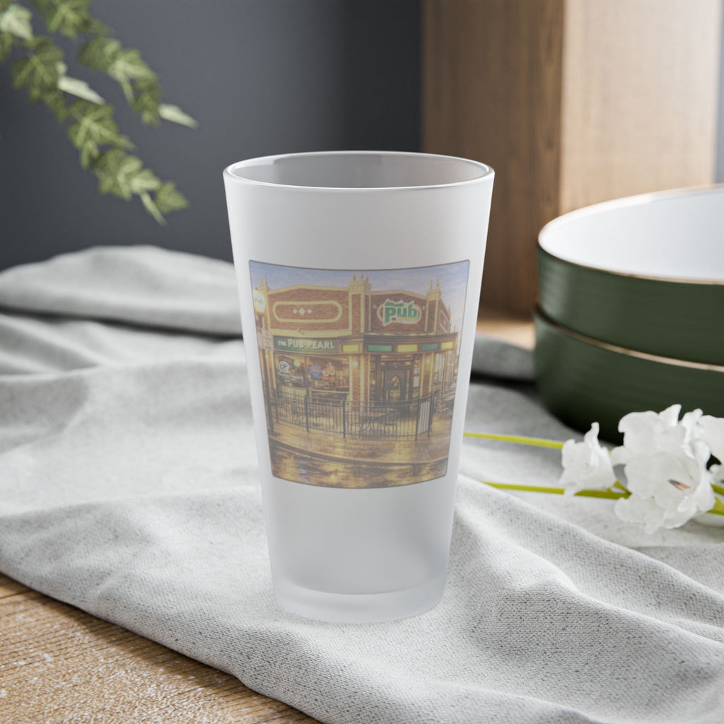 Pub on Pearl  - Frosted Pint Glass 16oz