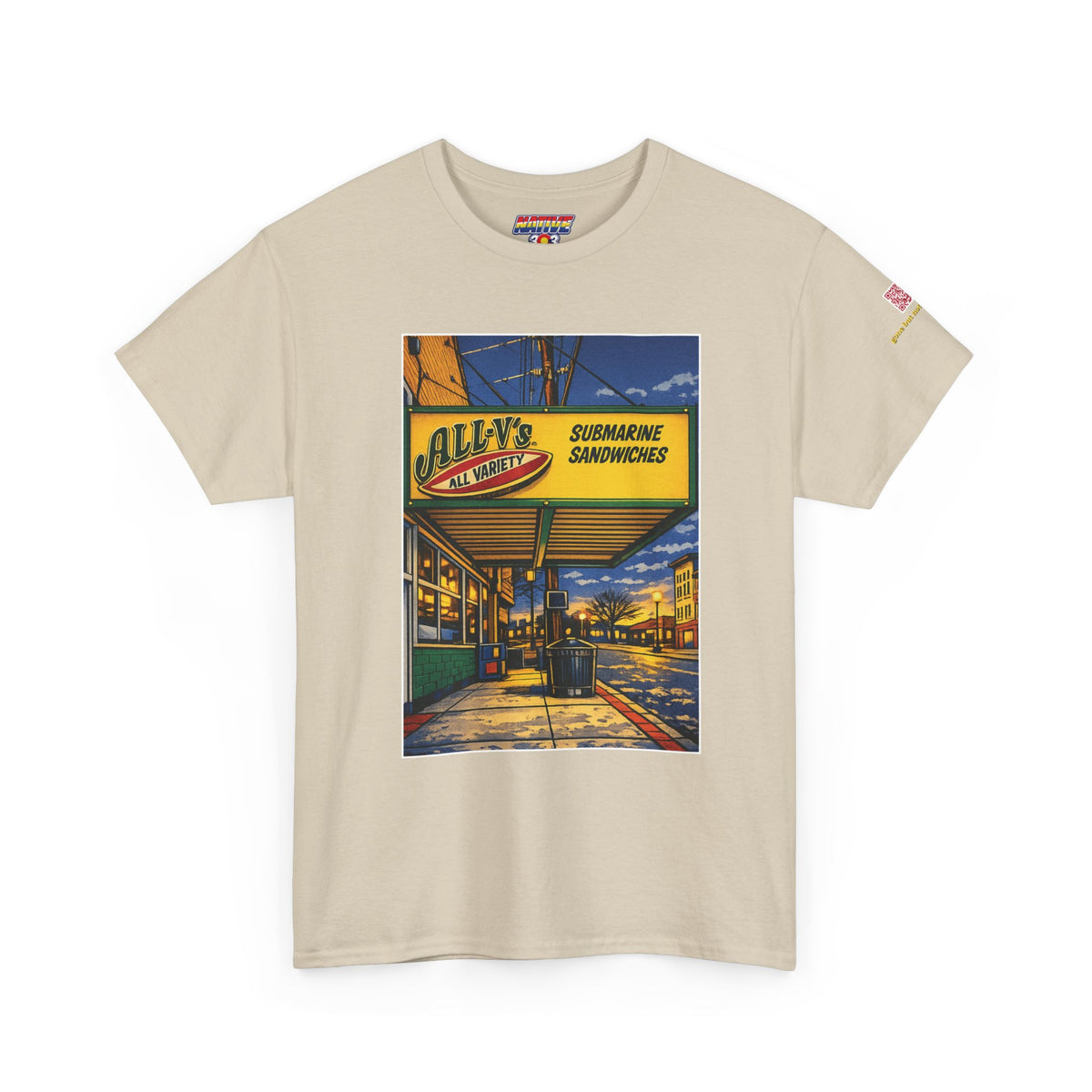 All-V's comic style design- vintage Denver gear