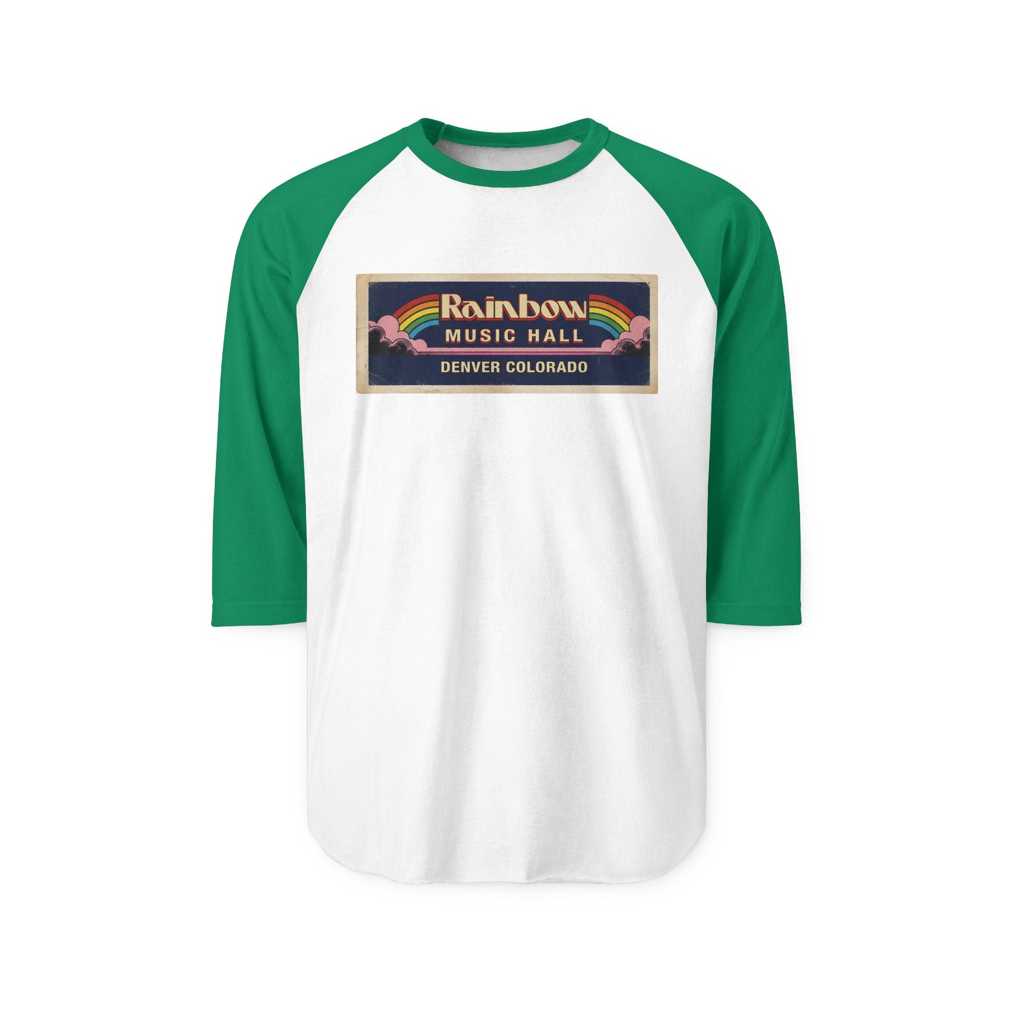 RAINBOW MUSIC HALL | Retro Baseball Tee