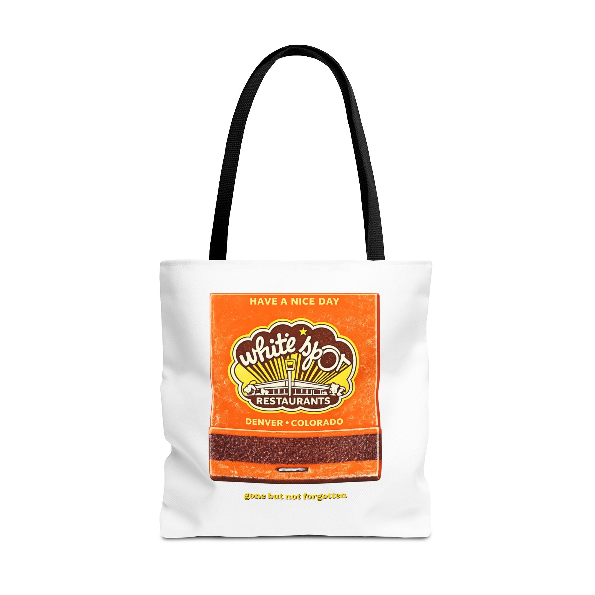 White Spot matchbook tote