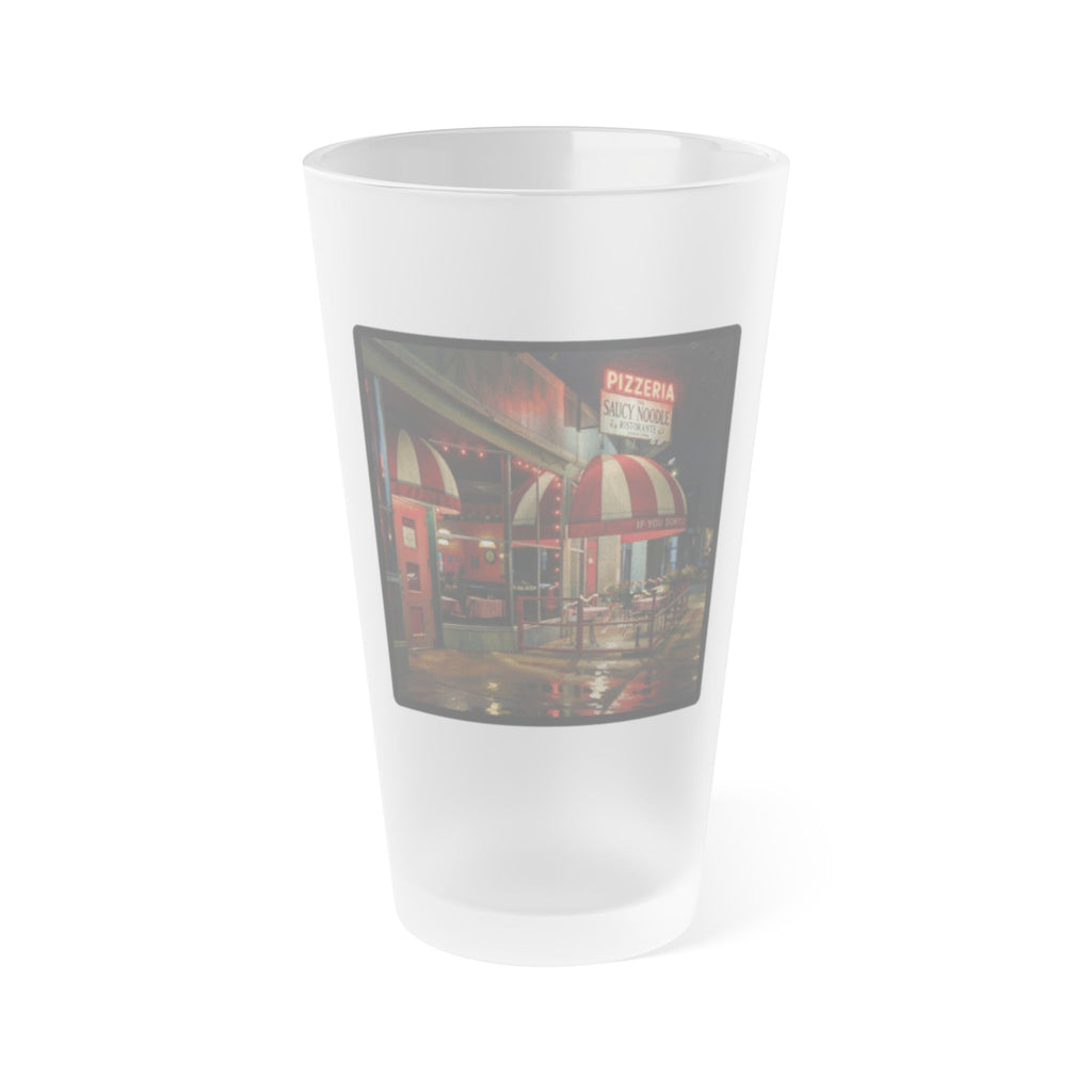 Saucy Noodle - Frosted Pint Glass 16oz