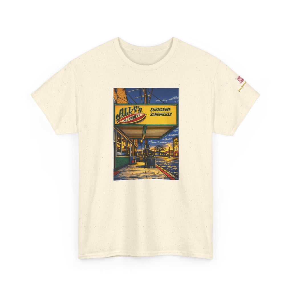 All-V's comic style design- vintage Denver gear