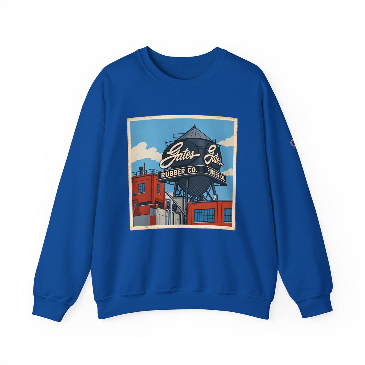 Gate's Rubber Company water tower - cartoon style | Native303 Sweatshirt