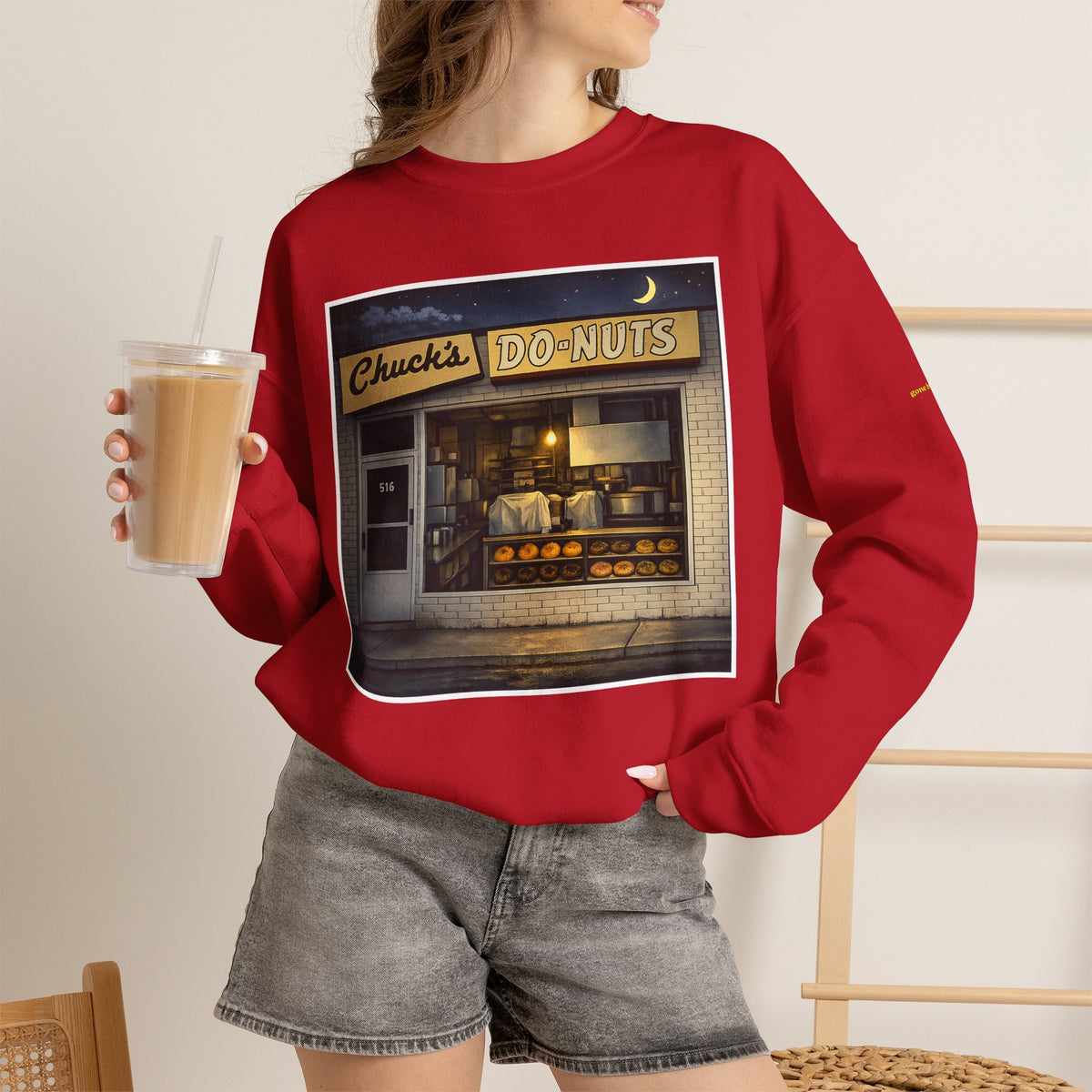Chuck's Donuts nightscene | Native303 Sweatshirt