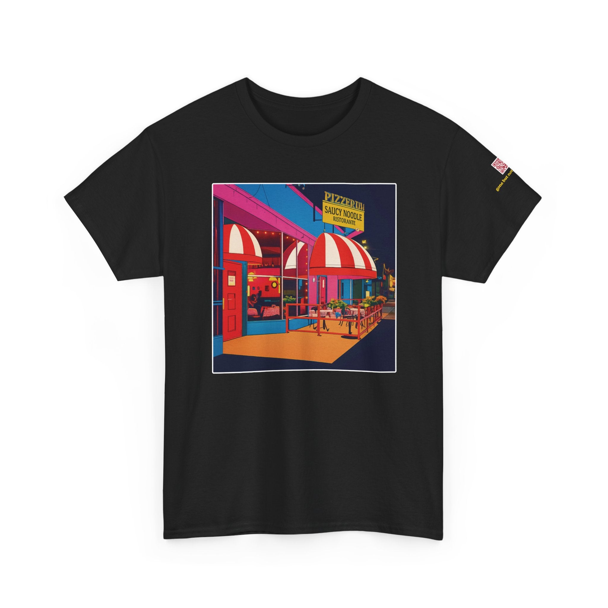 The Saucy Noodle pop art comic style - vintage Denver gear