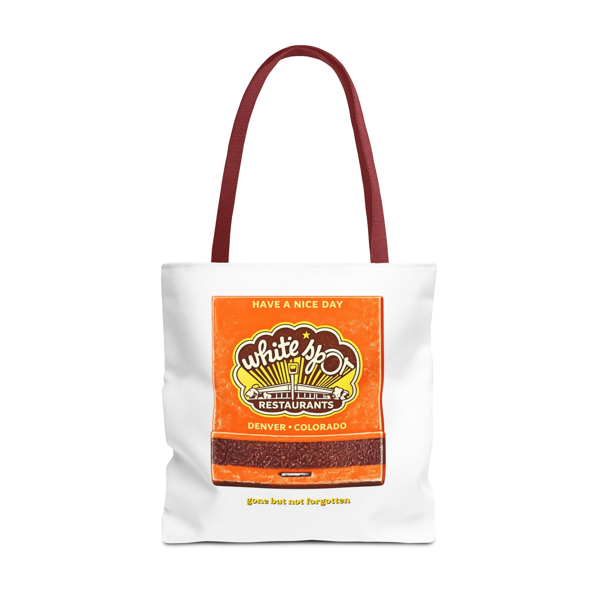 White Spot matchbook tote