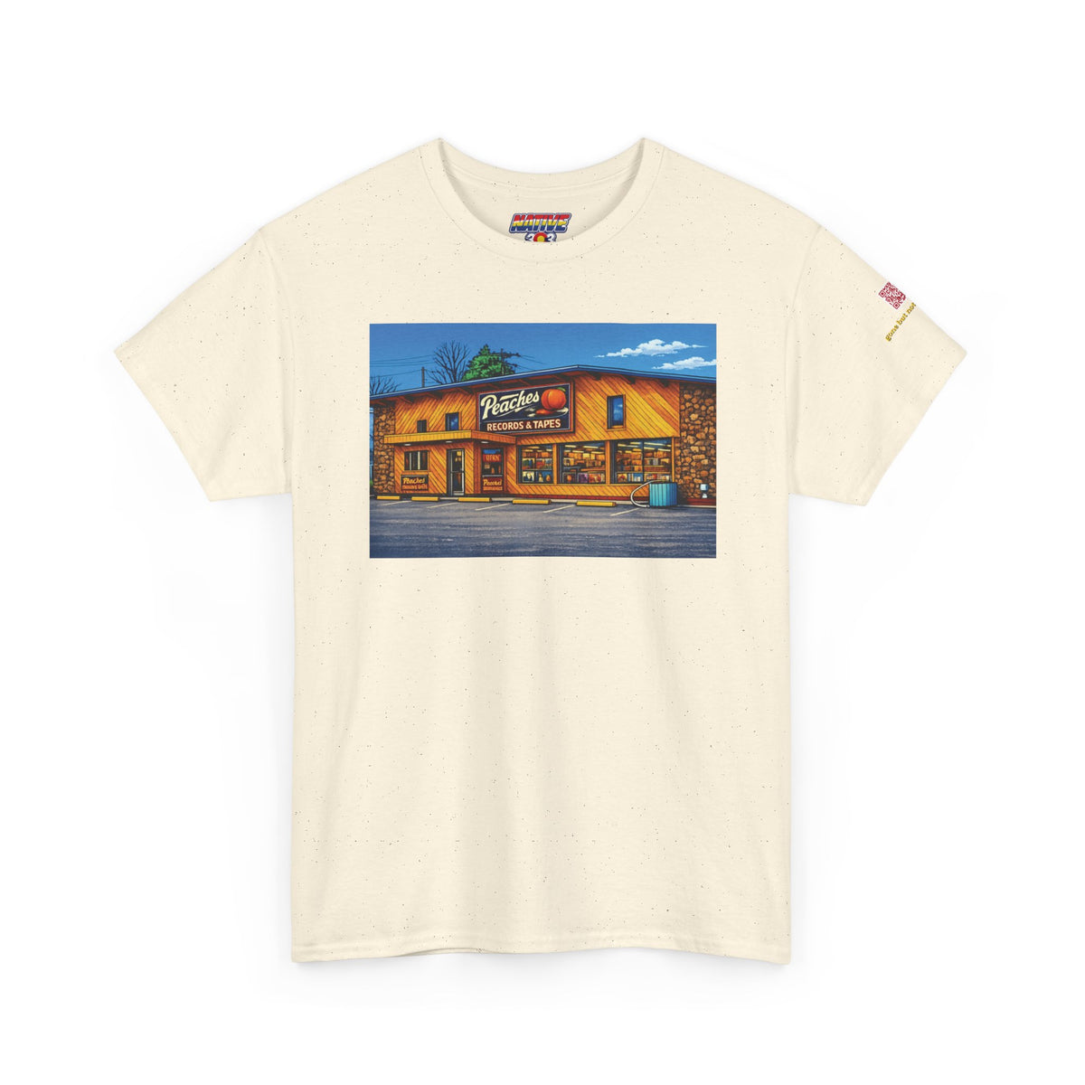 Peaches Records and Tapes (comic style) - vintage Denver gear