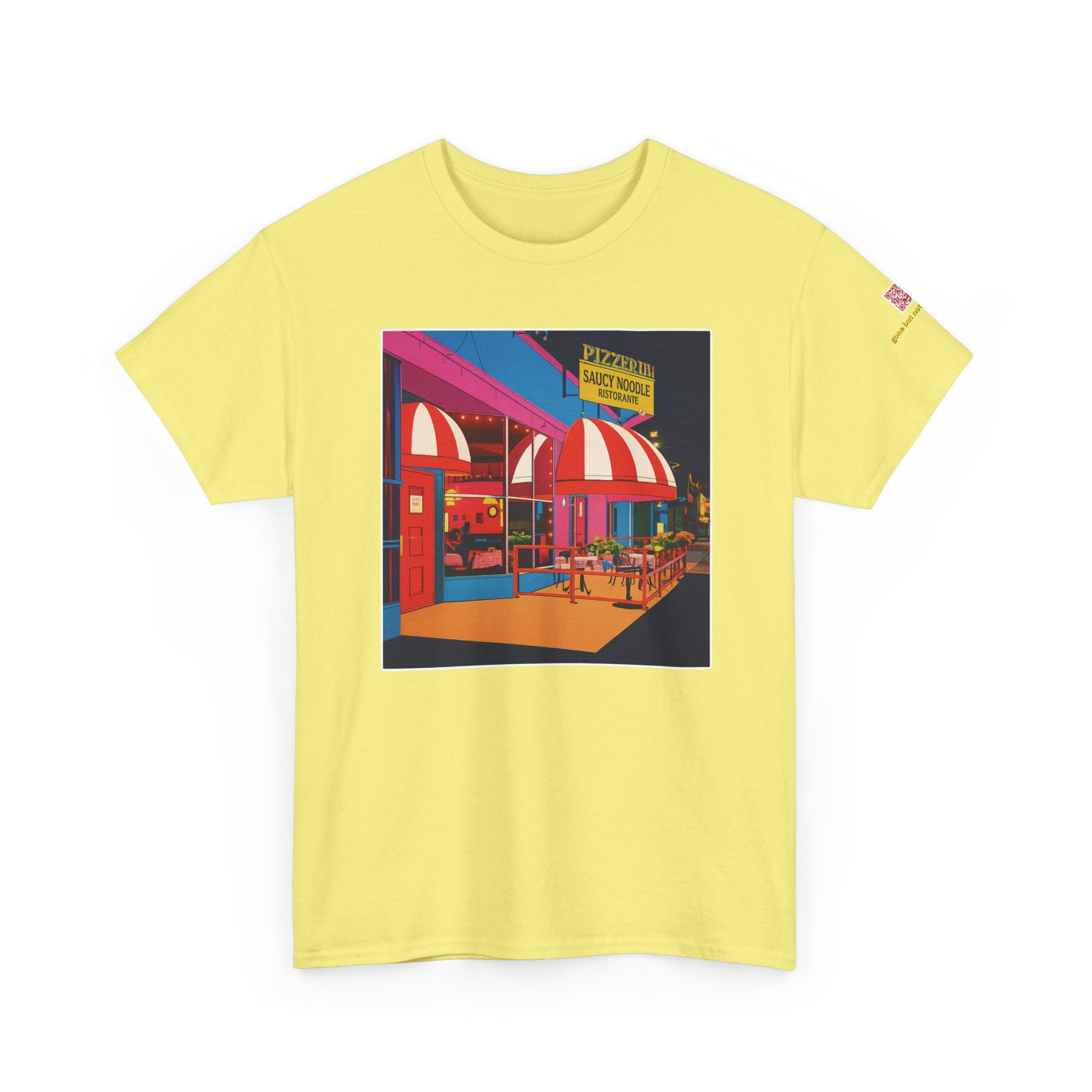 The Saucy Noodle pop art comic style - vintage Denver gear