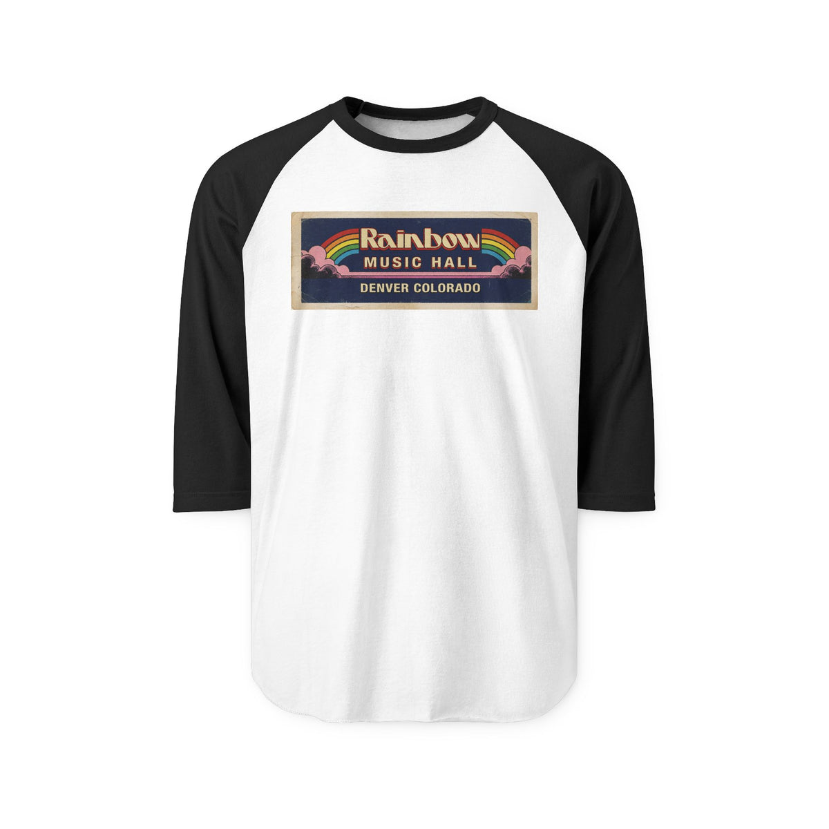 RAINBOW MUSIC HALL | Retro Baseball Tee