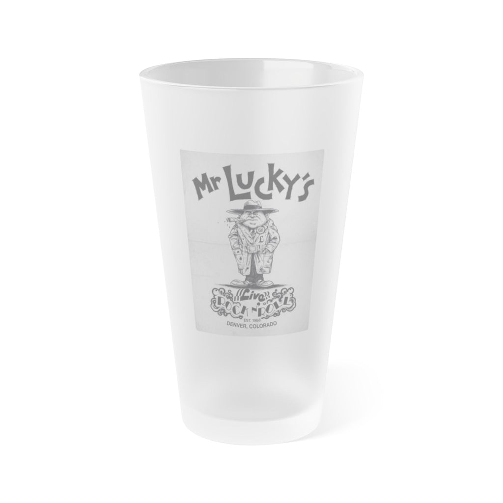 MR LUCKYS PAPER FLYER | Frosted Pint Glass 16oz