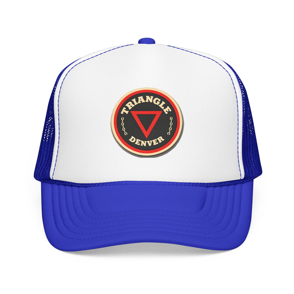 Triangle Bar Trucker Hat — Vintage Sailboat Foam Cap
