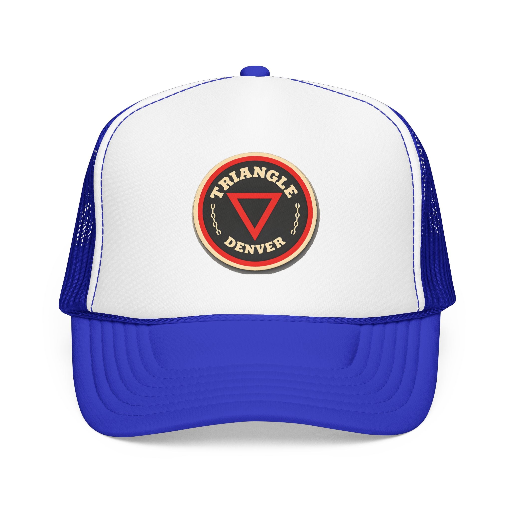Triangle Bar Trucker Hat — Vintage Sailboat Foam Cap