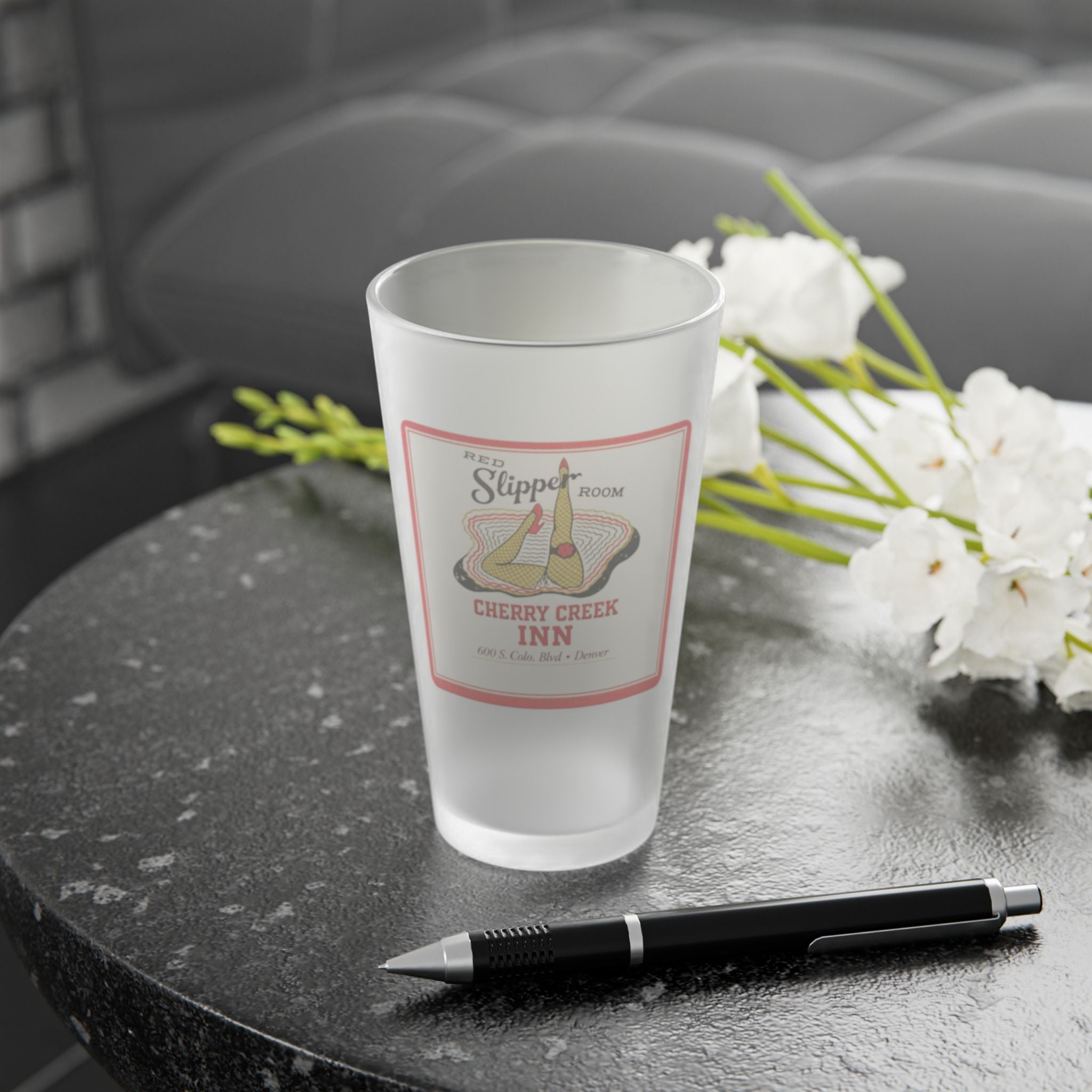 Cherry Creek Inn and The Red Slipper Room - Frosted Pint Glass 16oz