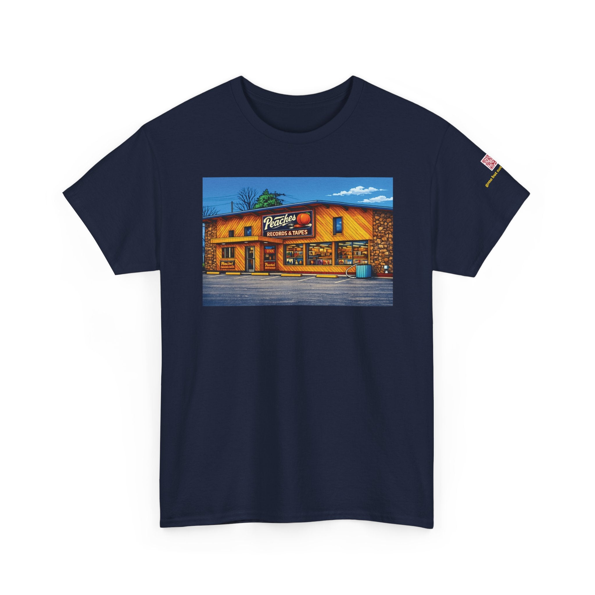 Peaches Records and Tapes (comic style) - vintage Denver gear