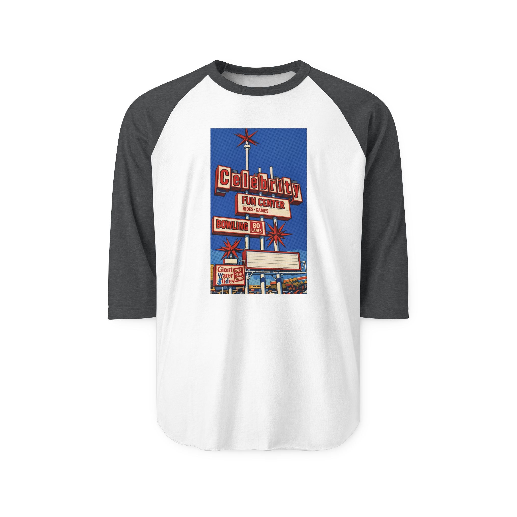 CELEBRITY FUN CENTER | Retro Baseball Tee