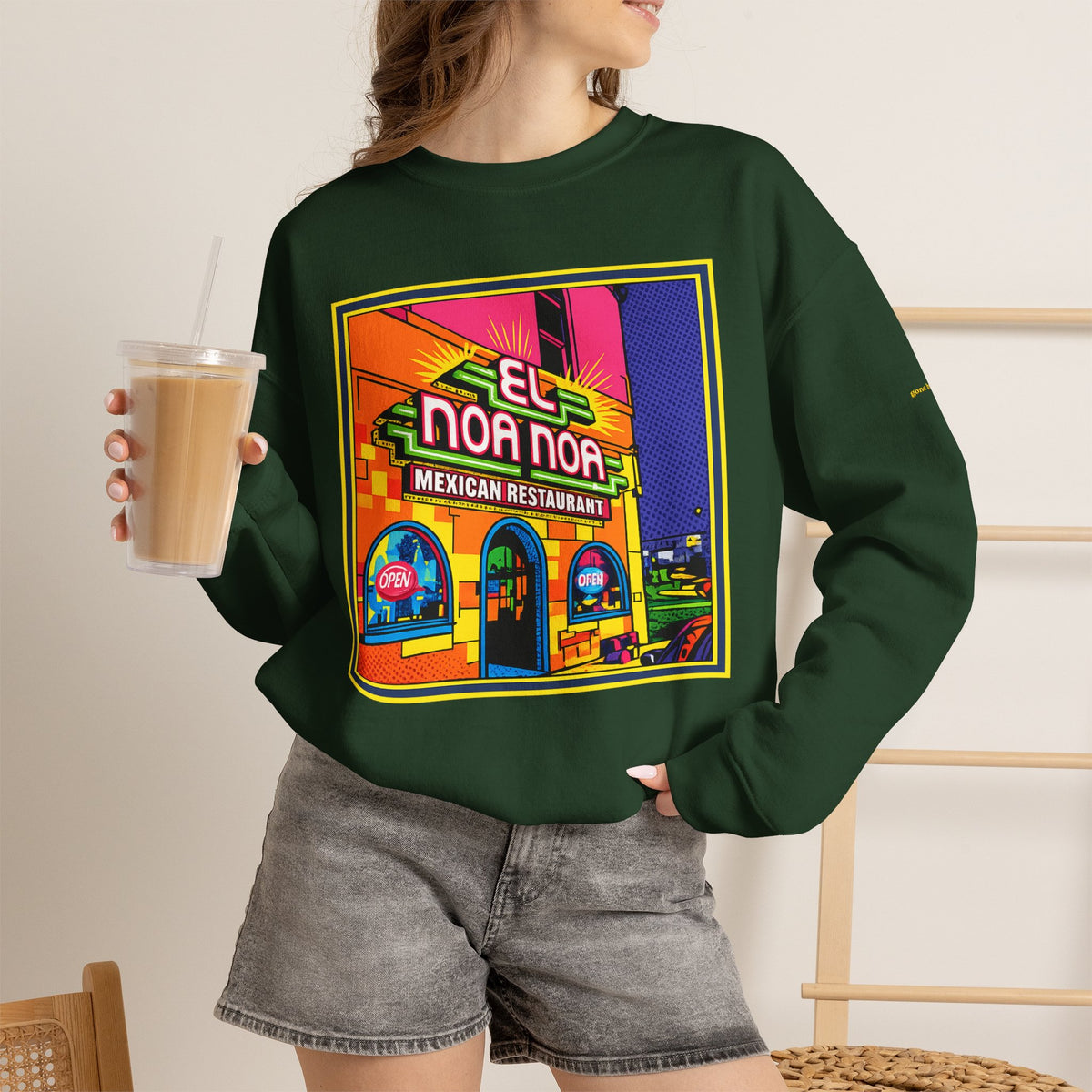 El Noa Noa Mexican restaurant (neon) | Native303 Sweatshirt