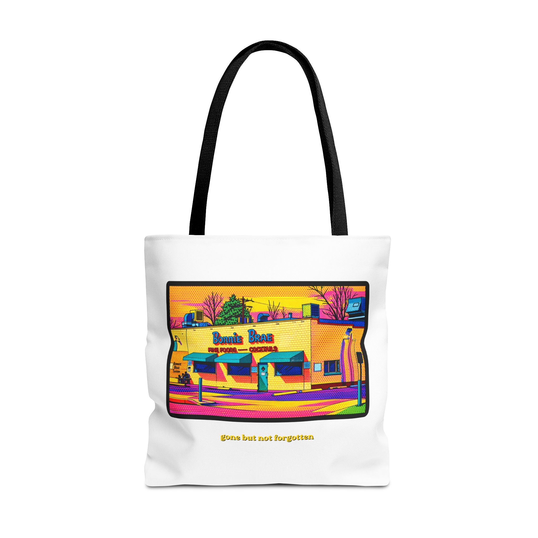 Bonnie Brae Tavern (comic pop style) Tote