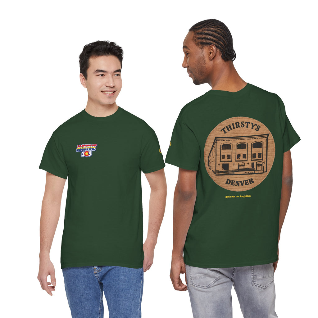 THIRSTY'S token - vintage Denver gear